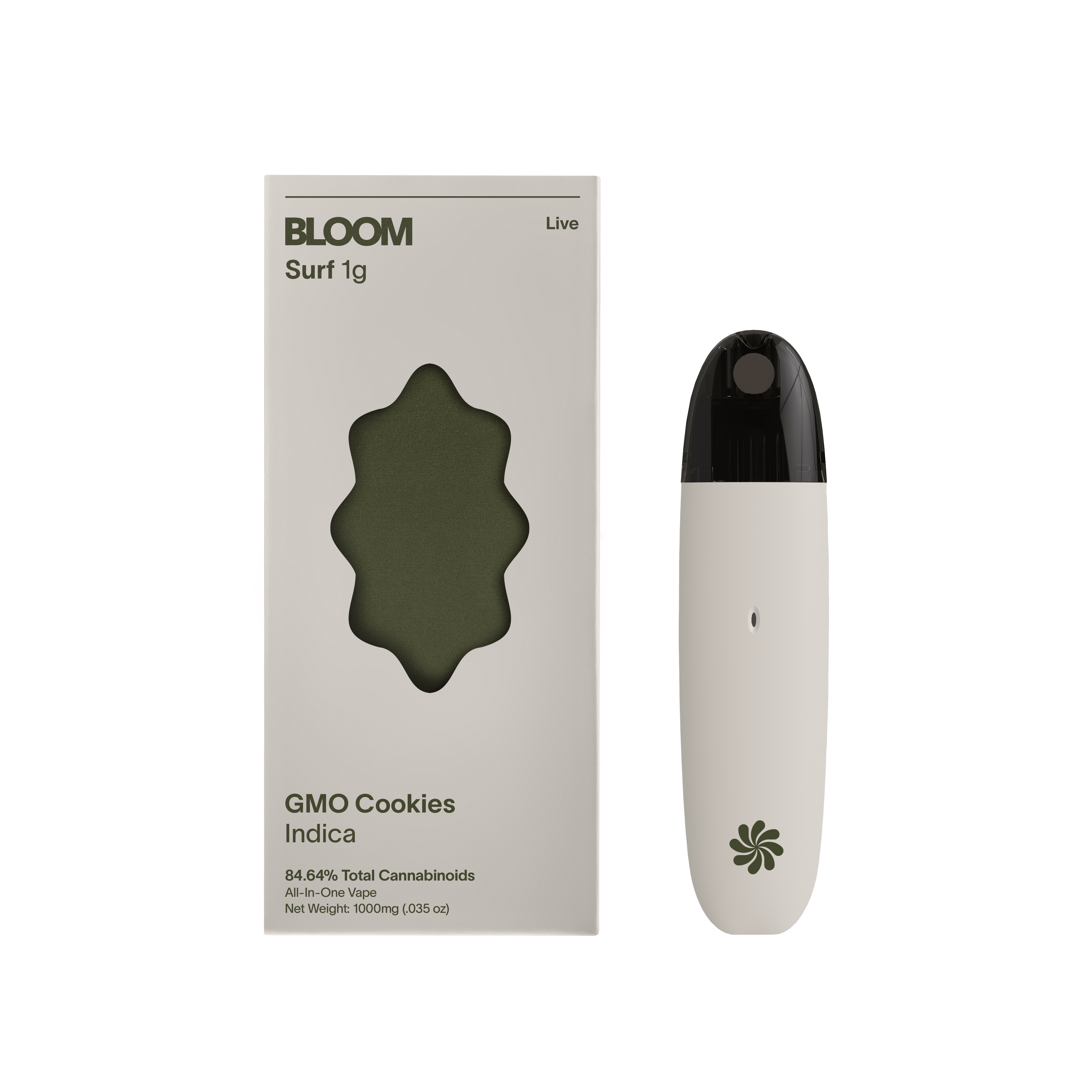Photograph of Product: Bloom - GMO Cookies Live Resin Disposable Vape - 1g