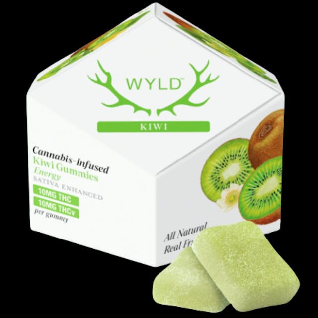 Photograph of product: Kiwi 1:1 100mg THV 10pk Gummies - 