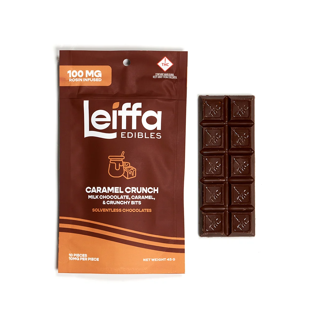 Photograph of product: Leiffa - Solventless Chocolate - Caramel Crunch - 100mg