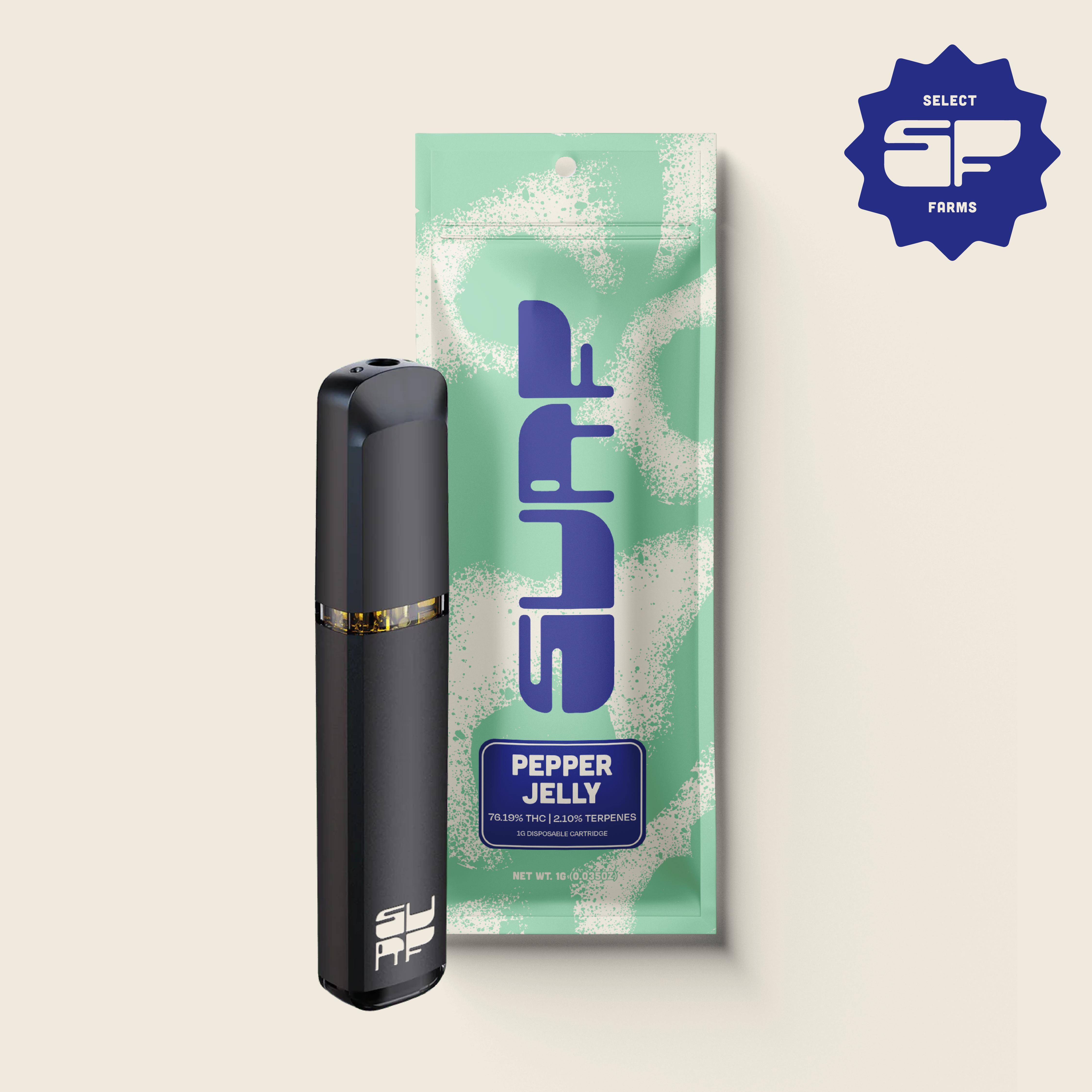 Photograph of product: PEPPER JELLY 1G  LIVE RESIN DISPOSABLE