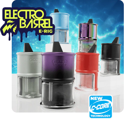 Photograph of product: Ooze Electro Barrel Oil Dab Rig - Purple