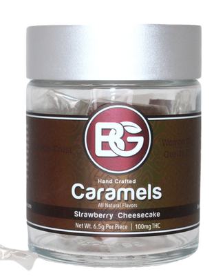 Photograph of product: Caramels Strawberry Cheesecake [5pk] | 100mg