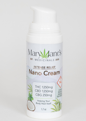 Photograph of Product: Mary Jane's - Nano Cream - 1250mg THC/1250mg CBD/250mg CBG