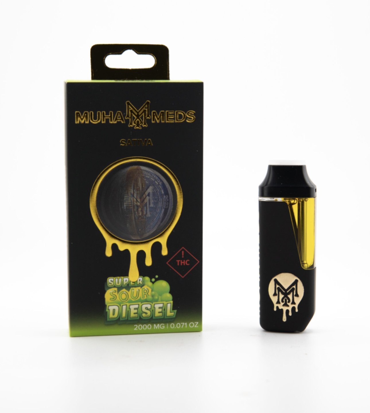 Photograph of product: AU Muha: Super Sour Diesel 2G Disposable (S)