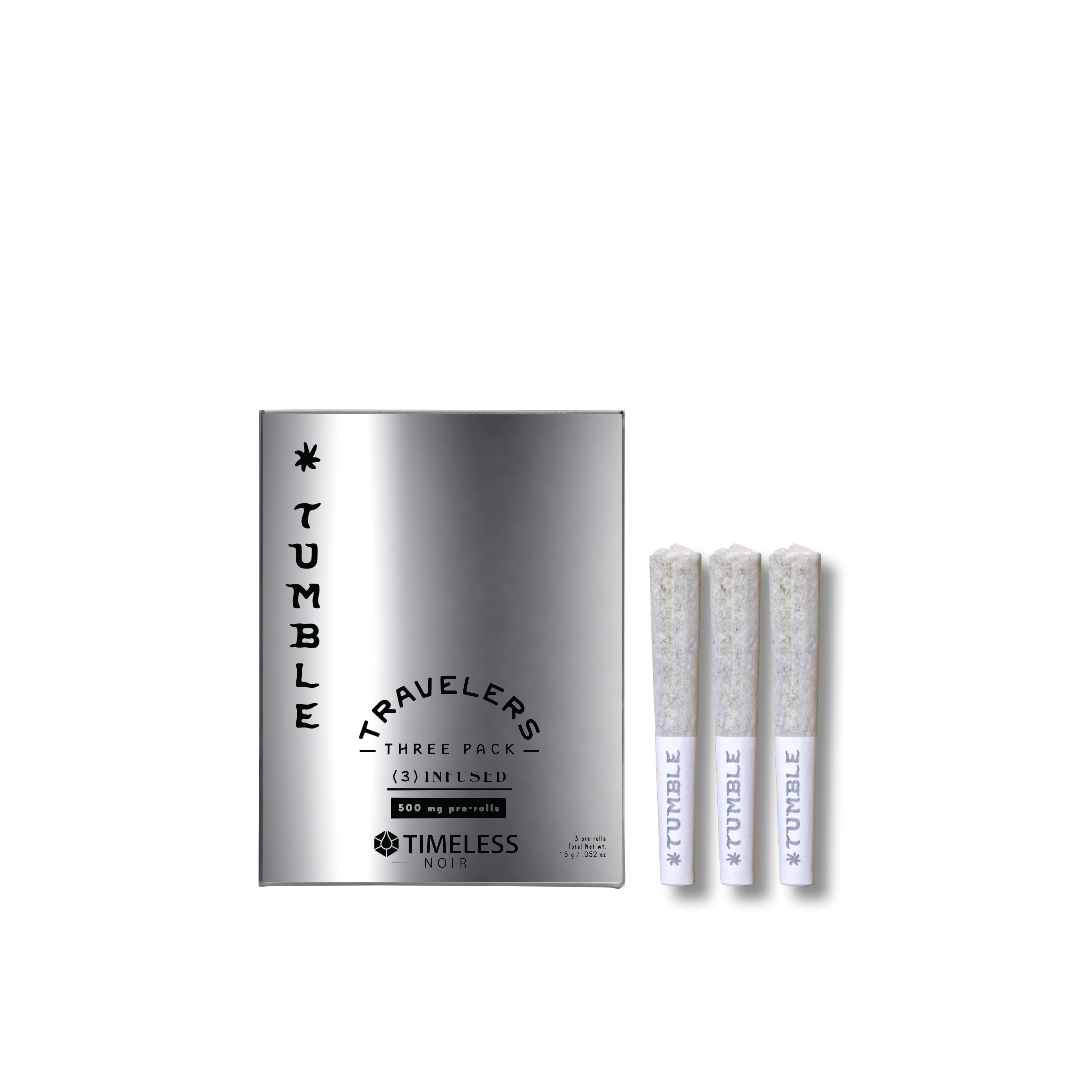 Photograph of product: Dagger Kush Travelers Diamond Infused Preroll 3pk (.5g)