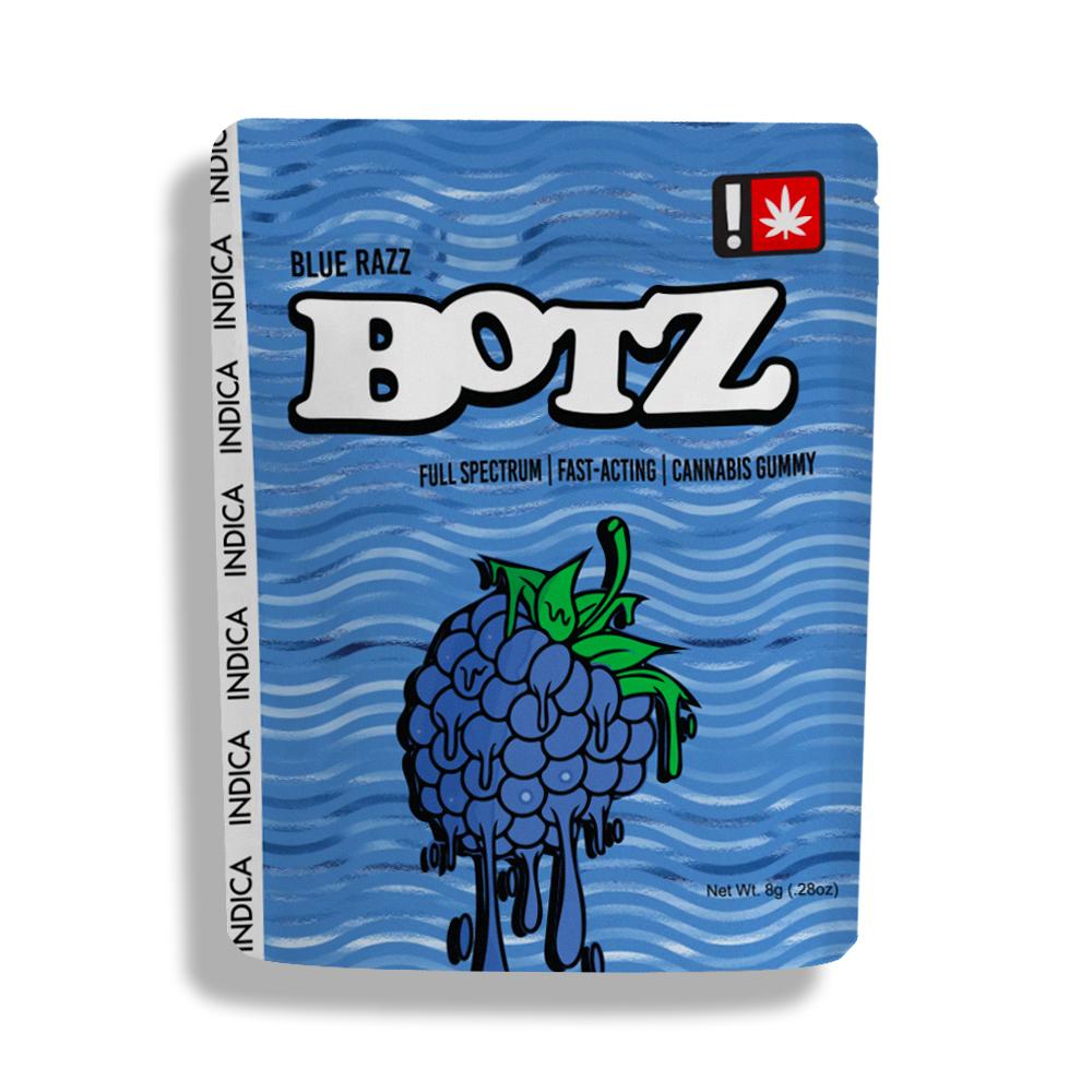 Photograph of product: Botz Blue Razz Oui'd Single Gummy 100mg