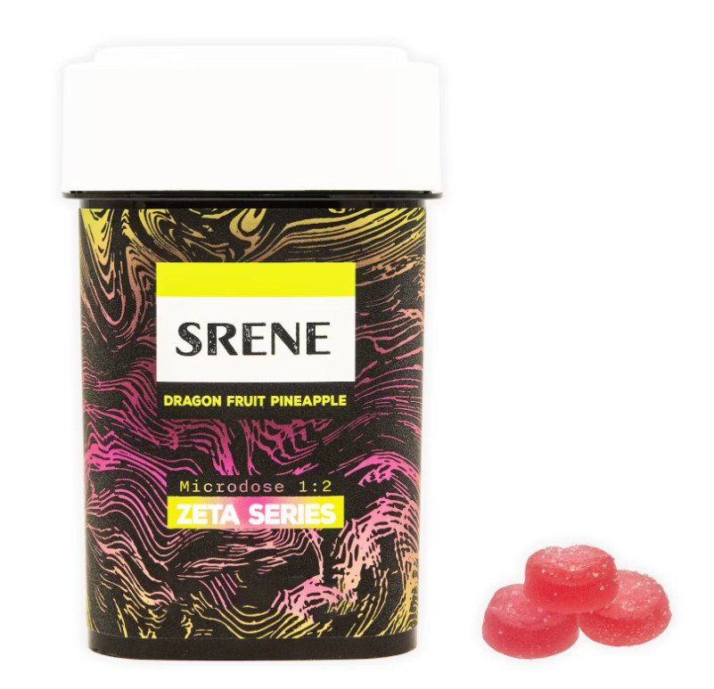 Photograph of product: (54953) 1:2 Dragon Fruit Pineapple 1mg Gummies - 100Pc
