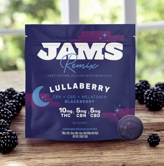 Photograph of product: Lullaberry 2:1 TH-oui:CBD-100mg/10pk
