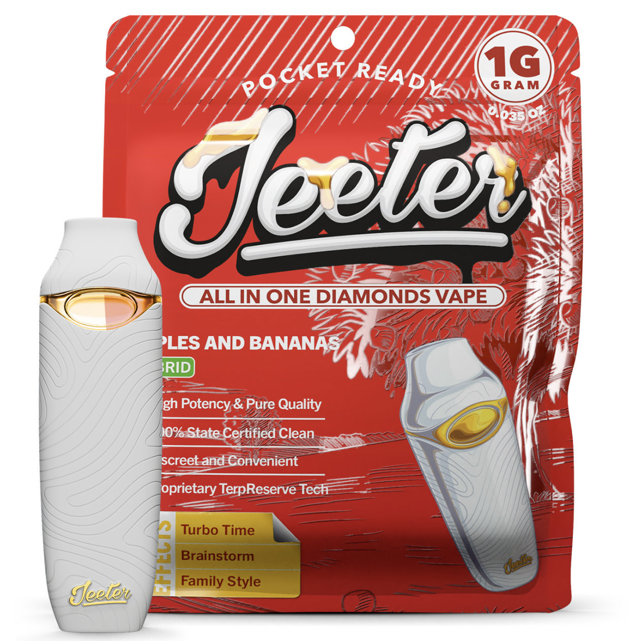 Photograph of product: Apples and Bananas | Liquid Diamonds Disposable Vape | 1g