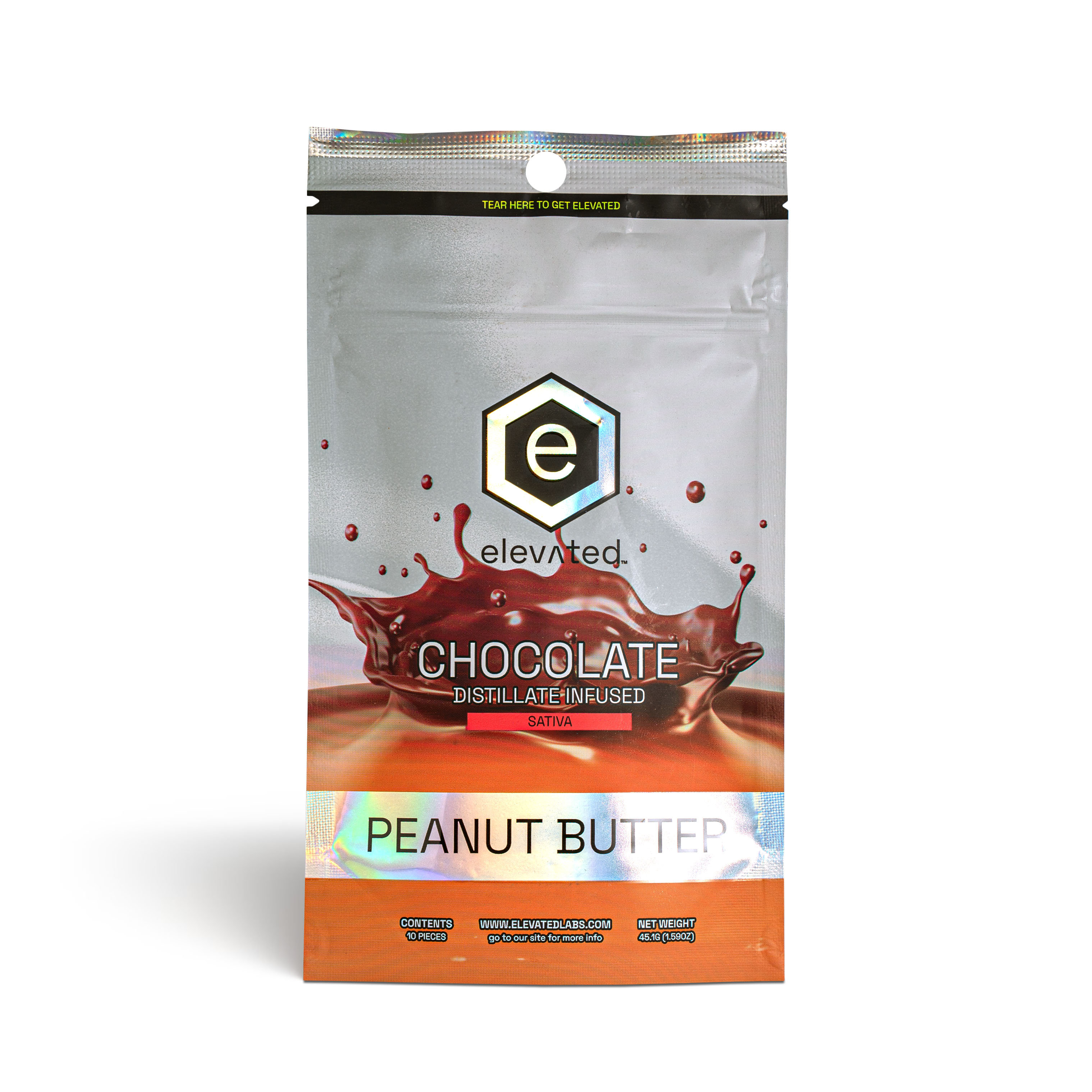 Photograph of product: Peanut Butter Chocolate Bar - 100mg