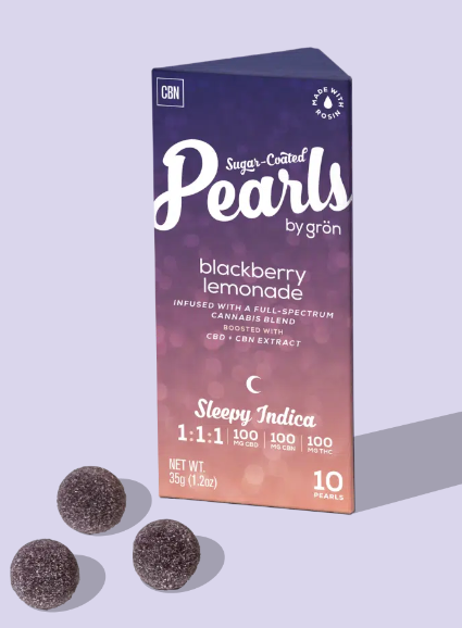 Photograph of product: Pearls Blackberry Lemonade 1:1:1 Sleepy Oui'd 100mg [F73]