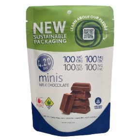Photograph of product: Milk Chocolate  TH-oui:CBD:CBG:CBC Minis, 10-Pack
