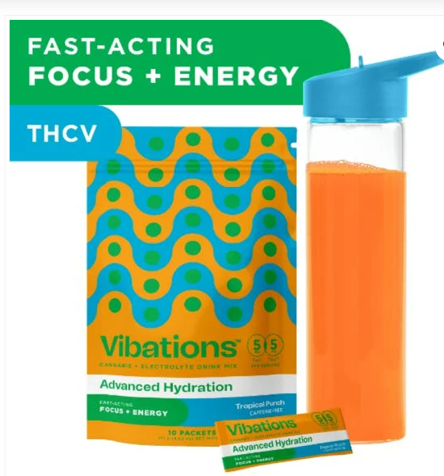 Photograph of product: Vibations Tropical Punch Drink Mix 10mg