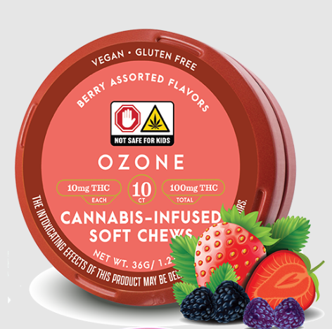 Photograph of product: Berry Assorted Flavors - Soft Chews - 100mg