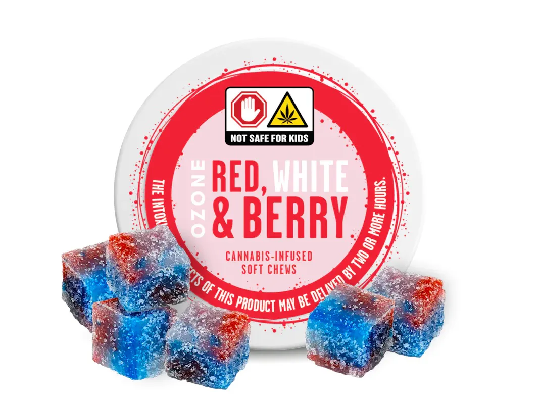 Photograph of product: Ozone | Red, White, and Berry | Gummies | 10pk/100mg
