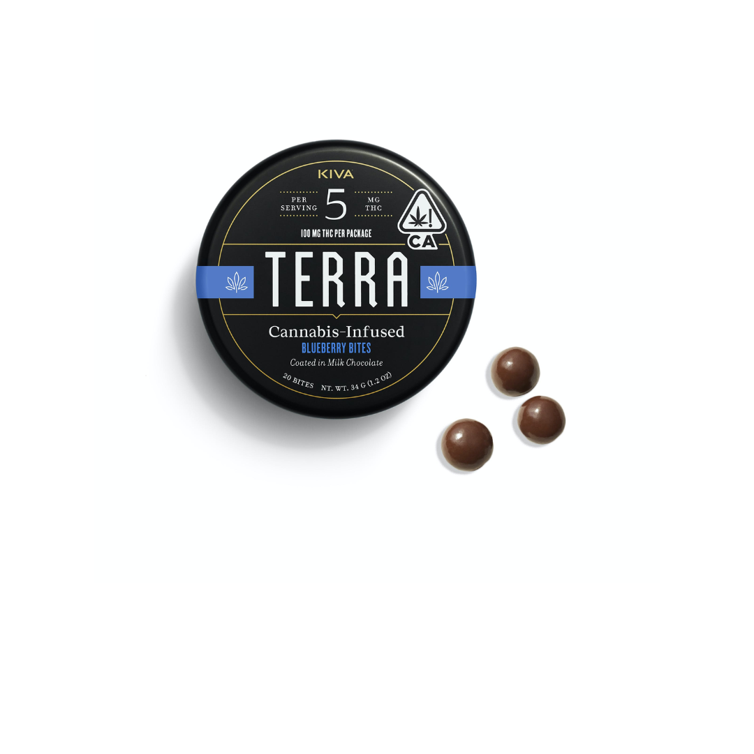 Photograph of product: 'TERRA Bites' Blueberry Bites - 100mg