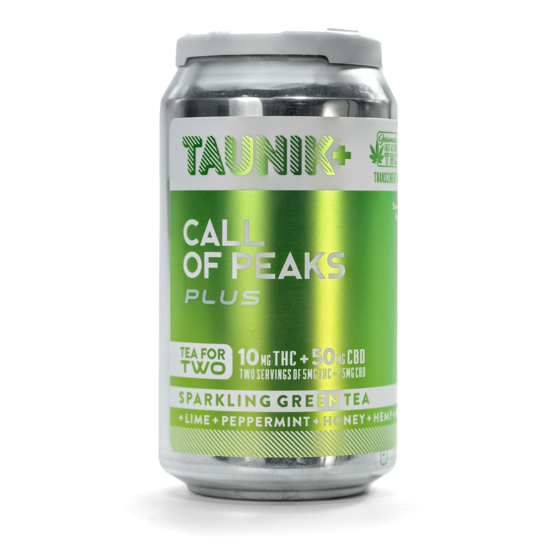 Photograph of product: Taunik - Call of Peaks PLUS - Green Tea + Lime + Peppermint + Honey + Hemp