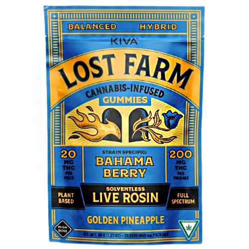 Photograph of product: Lost Farm Golden Pineapple Live Rosin Gummies 200mg TH-oui