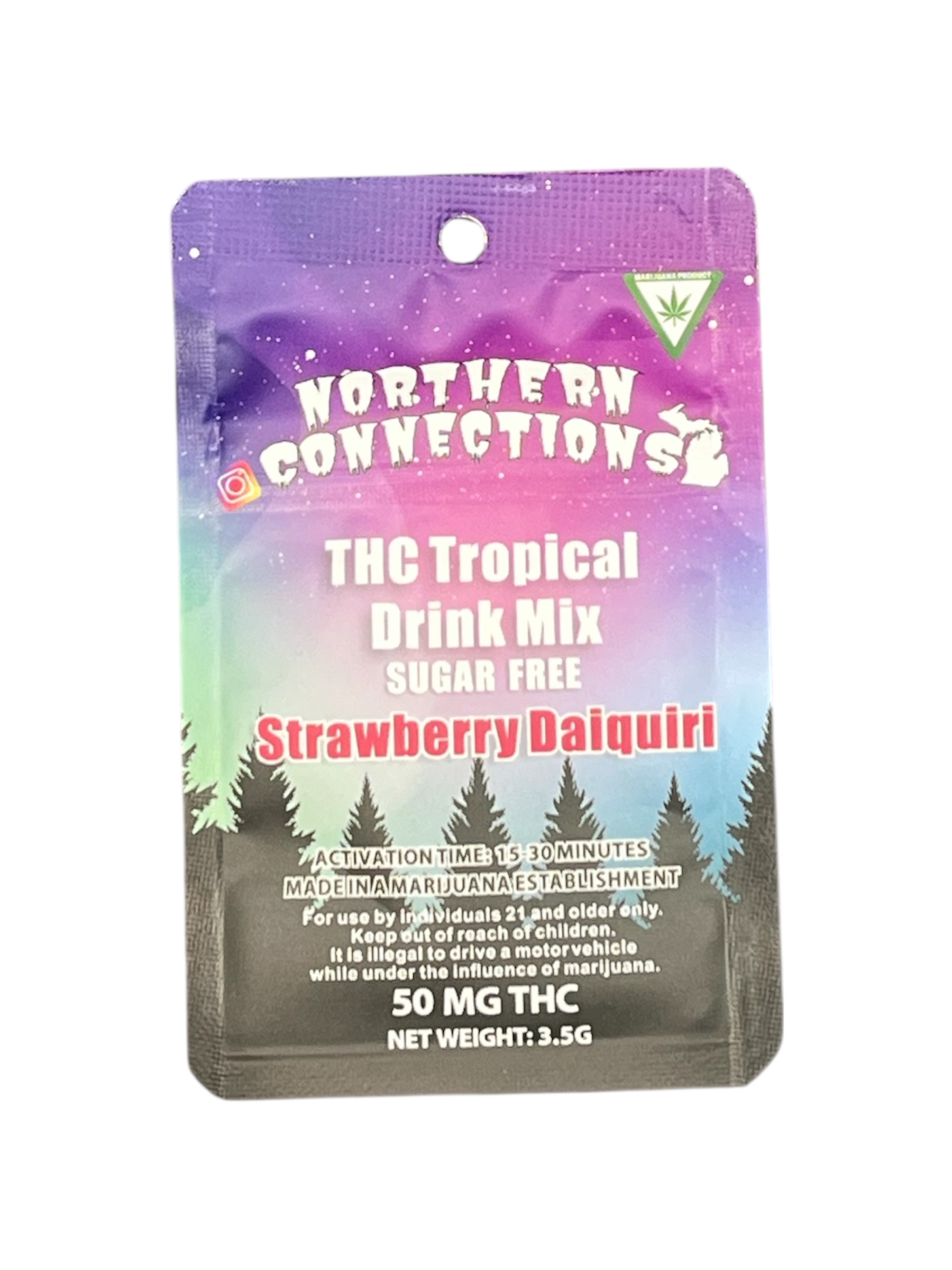 Photograph of product: NORTHERN CONNECTIONS | STRAWBERRY DAIQUIRI | TROPICAL DRINK MIX | SUGAR FREE | 50MG