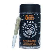 Photograph of product: Fig Farms 5pk Pre-rolls - Mad Dog (I)