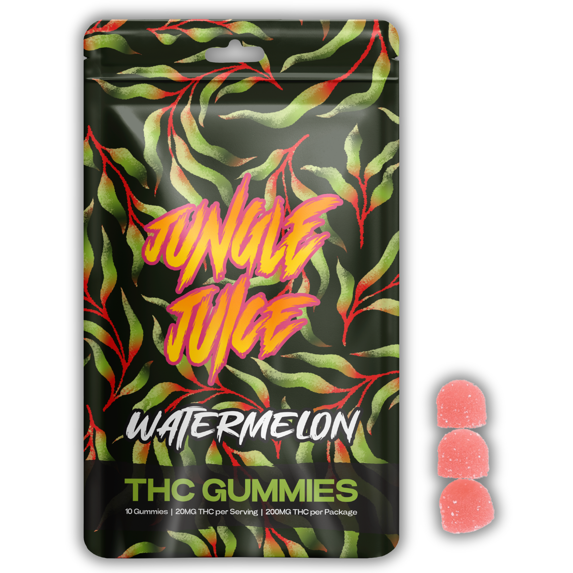 Photograph of product: Jungle Juice | Gummy | Watermelon | 200mg