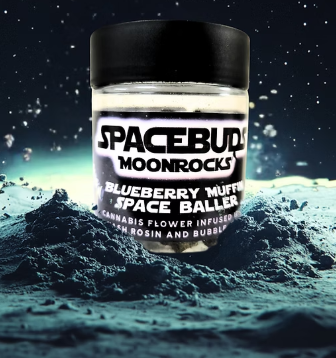 Photograph of product: SpaceBuds | Baller Jar - Moonrock | Blueberry Muffin - 28g