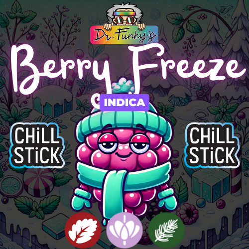 Photograph of product: Dr. Funky's | Infused Pre-Roll | Chill Stick | Berry Freeze | 0.6g