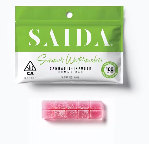 Photograph of product: Saida Gummy Bar Oui'd Sweet Strawberry 100mg   100 Mg