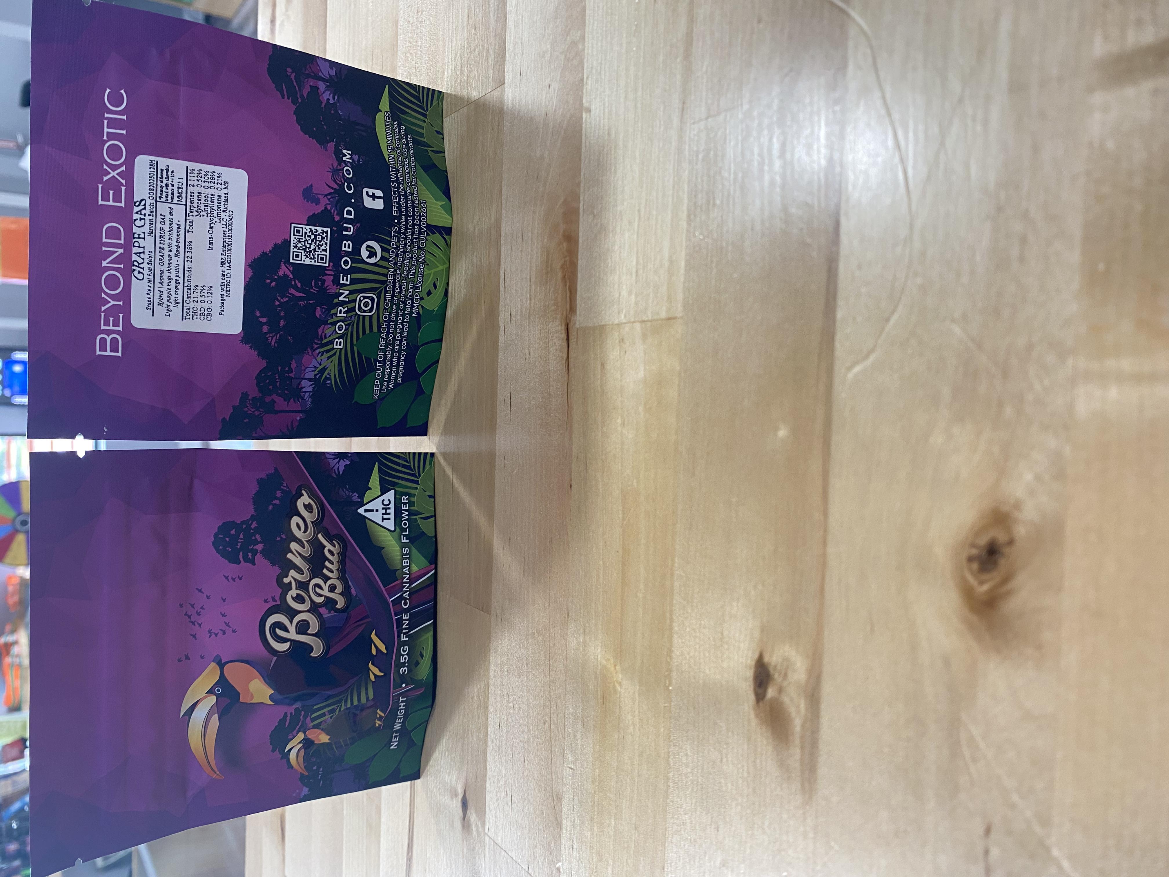Photograph of product: Borneo Bud Grape Gas - 3.5g