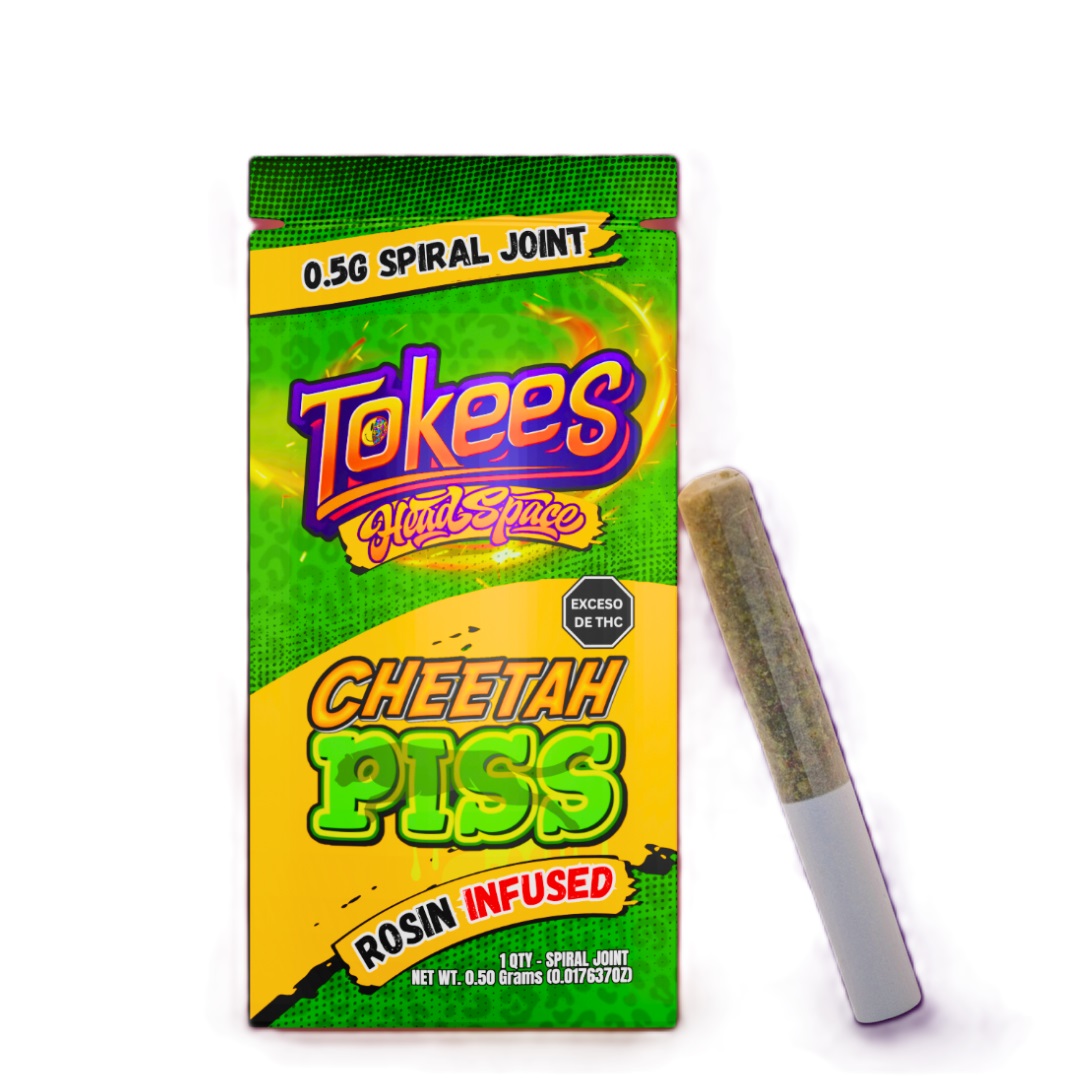 Photograph of product: Cheetah Piss Infused Pre-Roll | .5g | Tokees