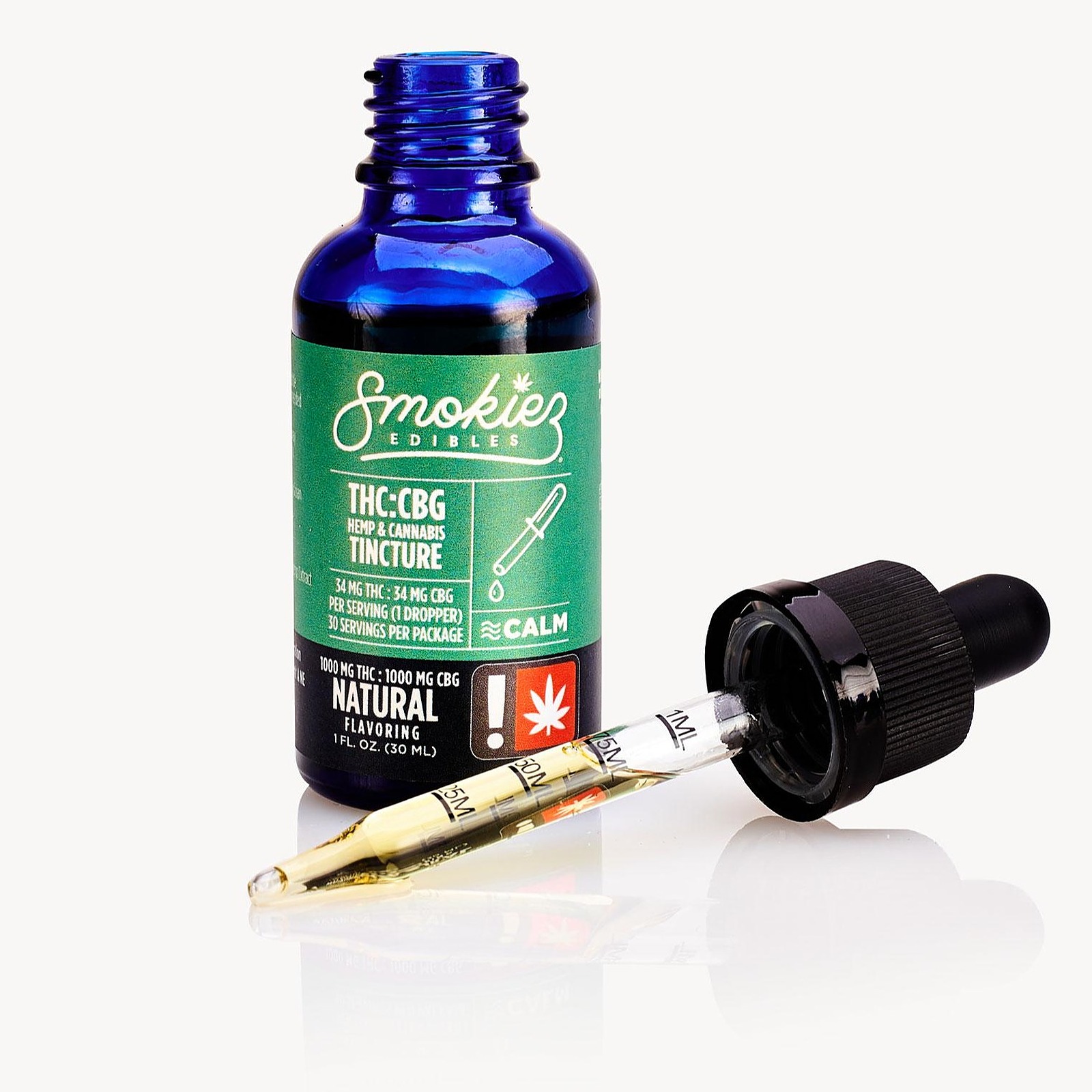 Photograph of product: Smokiez > Tincture > 1000mg > TH-oui:CBG 1:1