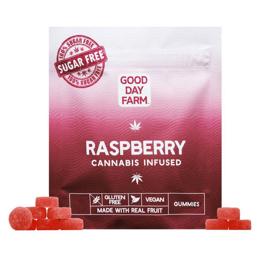 Photograph of product: Good Day Farm Sugar Free Raspberry Gummies | 100mg