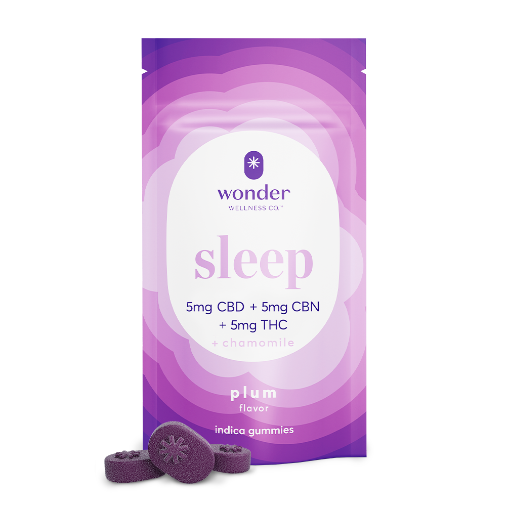 Photograph of product: Wonder | Gummies | Sleep | Plum & Chamomile | 1:1:1 | 200mg