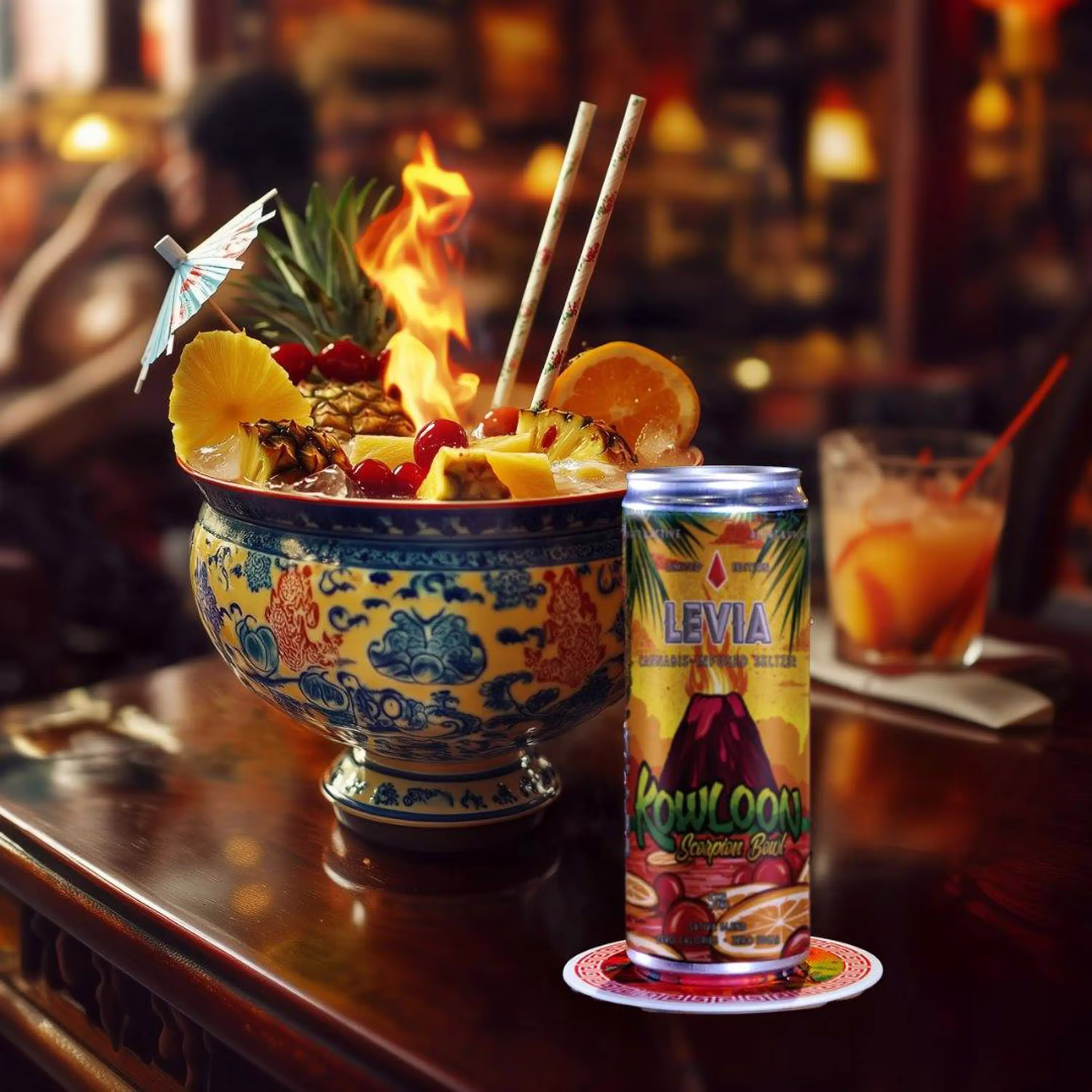 Photograph of product: Infused Seltzer - Kowloon Scorpion Bowl - Limited Edition - 5mg