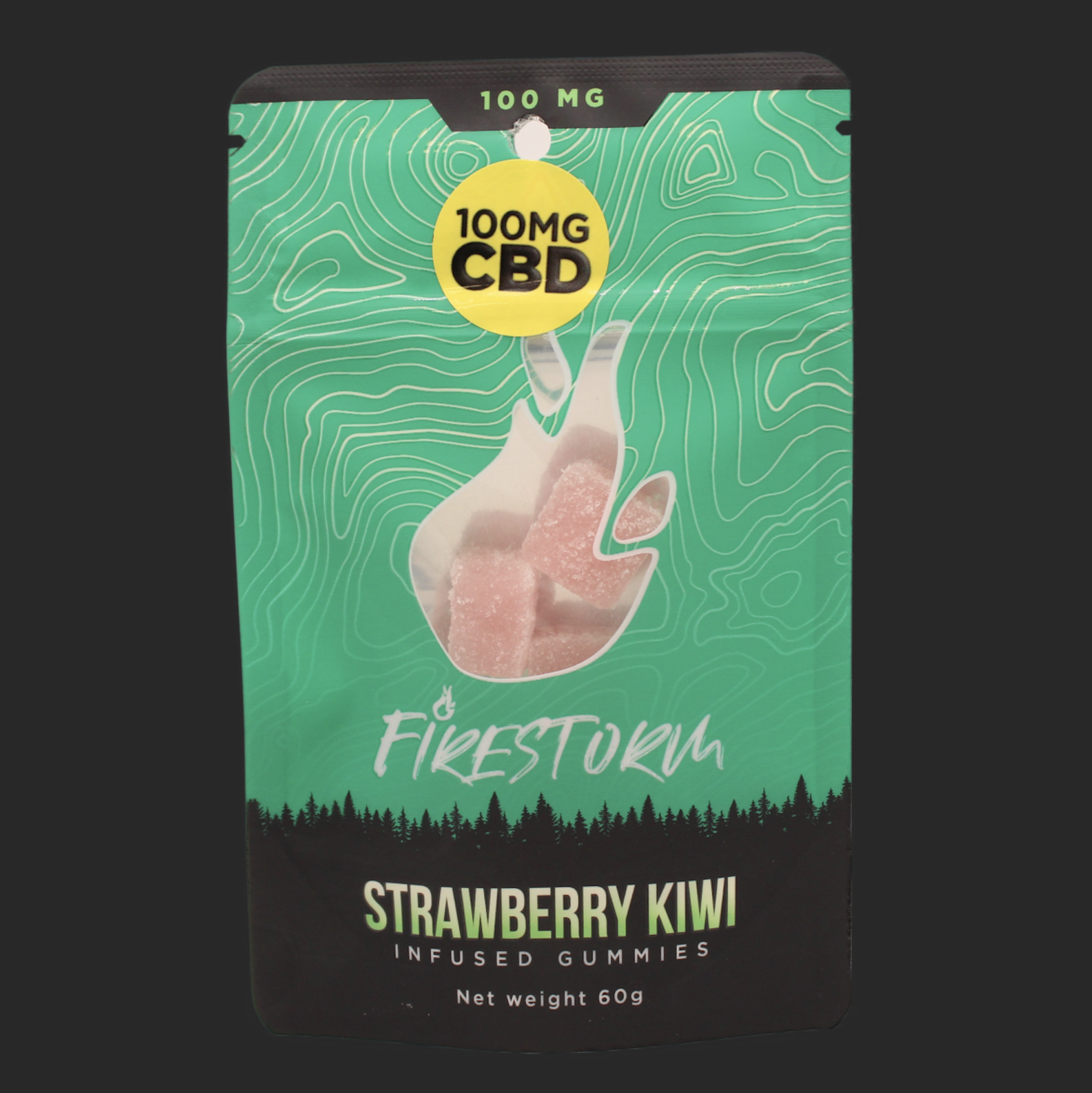 Photograph of product: 100mg CBD Gummies | Strawberry Kiwi