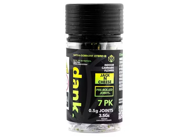 Photograph of product: Dank | Jack N Cheese | 0.5g Pre-Rolls | 7pk