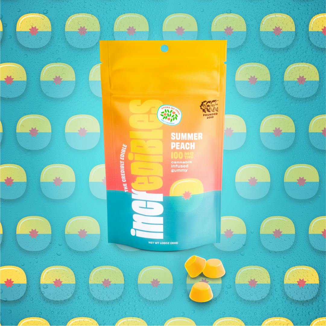 Photograph of product: Summer Peach | 100mg 20pk Gummies - 