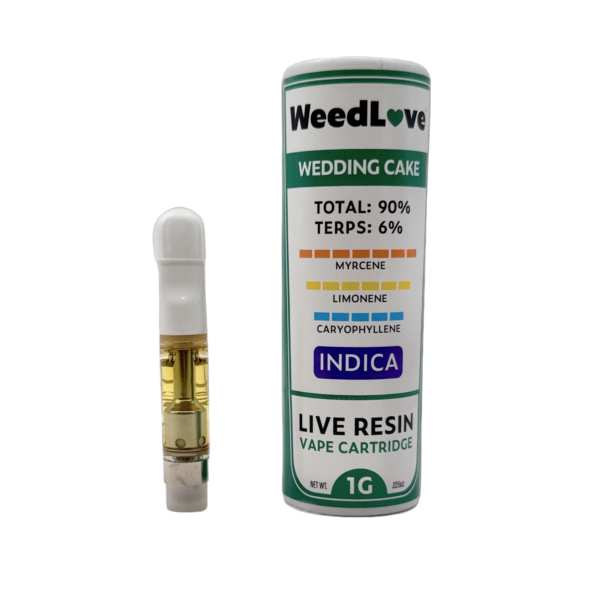 Photograph of product: WEDDING CAKE LIVE RESIN CARTRIDGE 1G