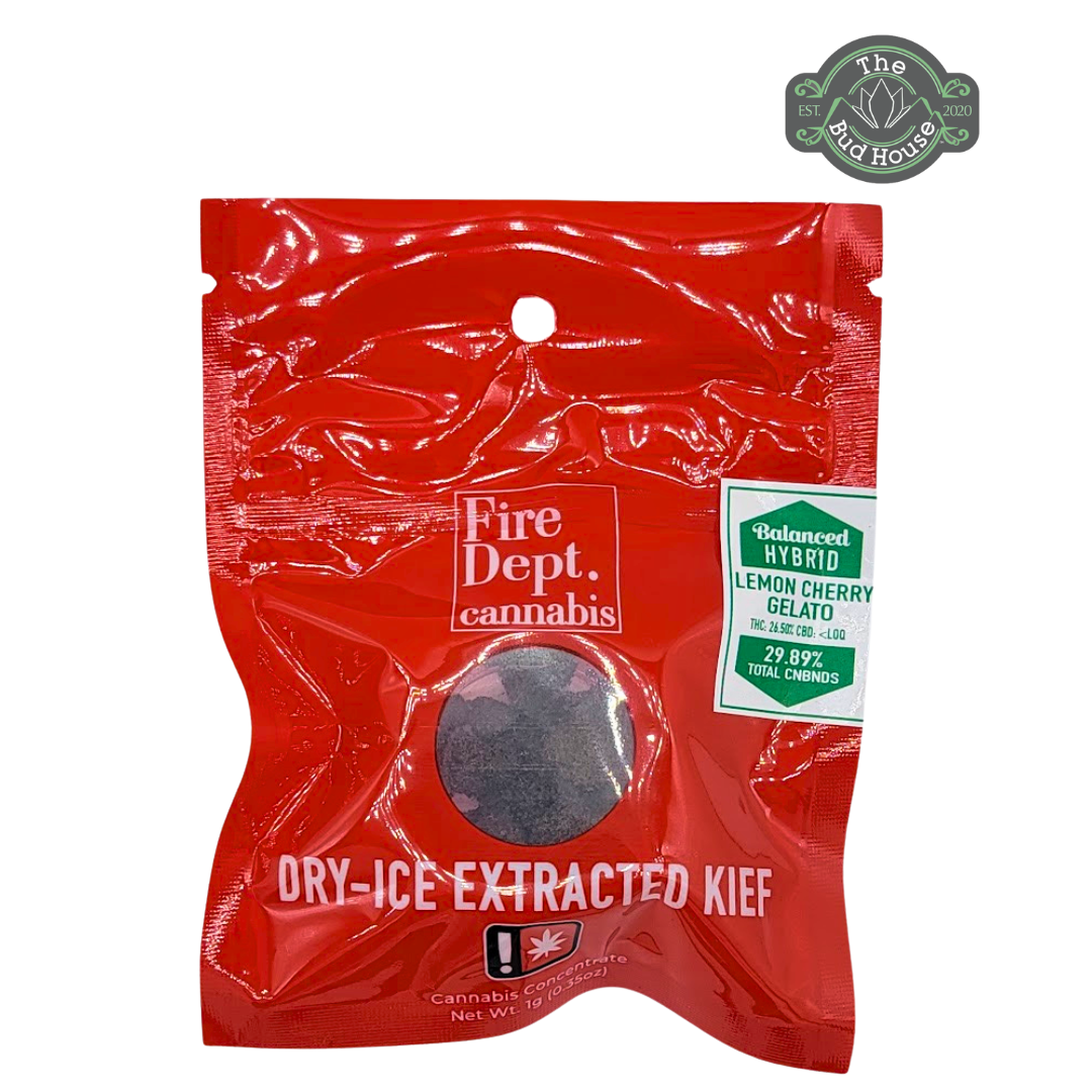 Photograph of product: Fire Dept. 1g LEMON CHERRY GELATO Kief Jar
