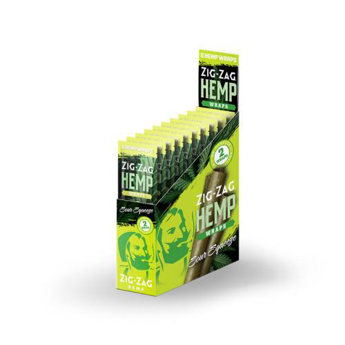 Photograph of product: Zig Zag Hemp Wraps Sour Squeeze 2pk