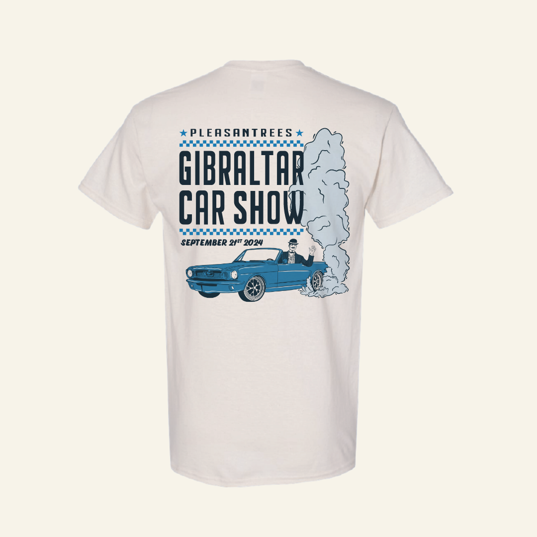 Photograph of product: Pleasantrees | Gibraltar Car Show | White | XL