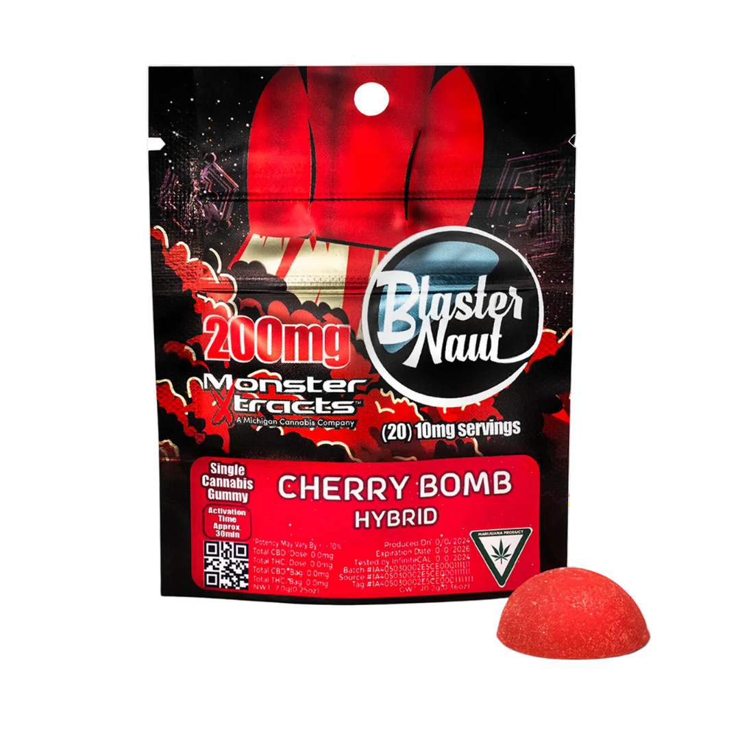 Photograph of product: Monster X | Blaster Naut Cherry Bomb Gummy | 200mg