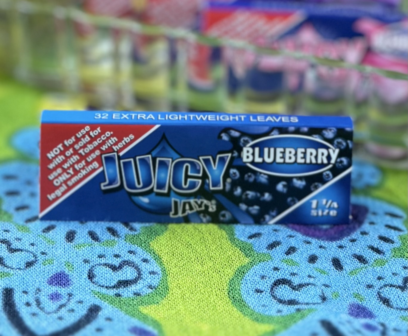 Photograph of product: Juicy Jay's 1 1/4 Rolling Papers Blueberry