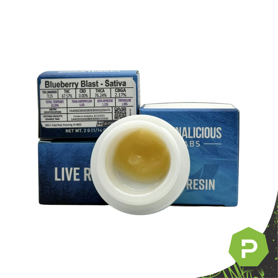 Photograph of product: Cannalicious | 2g Live Resin | Blueberry Blast
