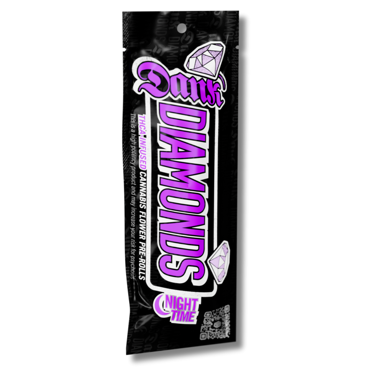 Photograph of product: Dank Diamonds Infused Pre-Roll Marquise Cut