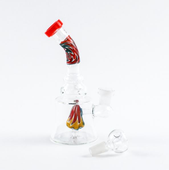 Photograph of product: 6" Wig Wag Neck Cone Shower Perc Bong