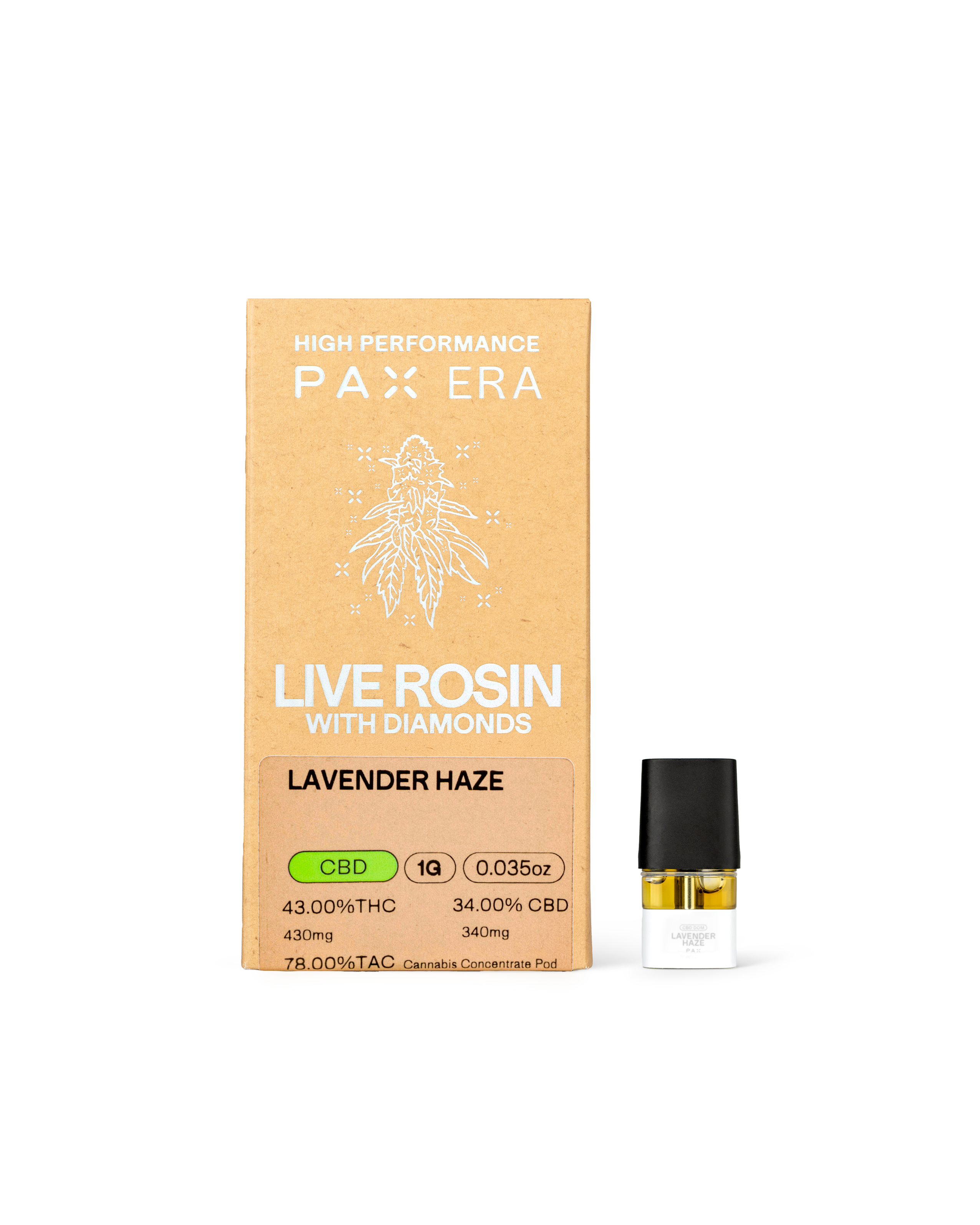 Photograph of product: Live Rosin LAVENDER HAZE 1:1 | 1 g Pod