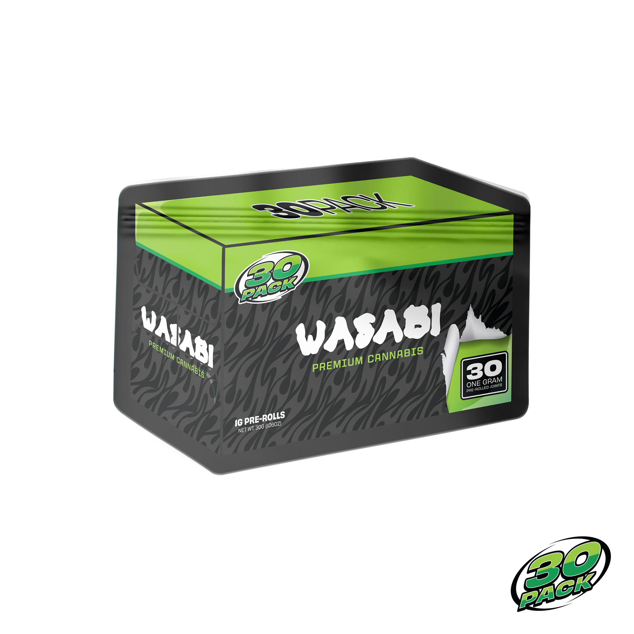 Photograph of product: 30 Pack | 1g Preroll 30pk | Wasabi
