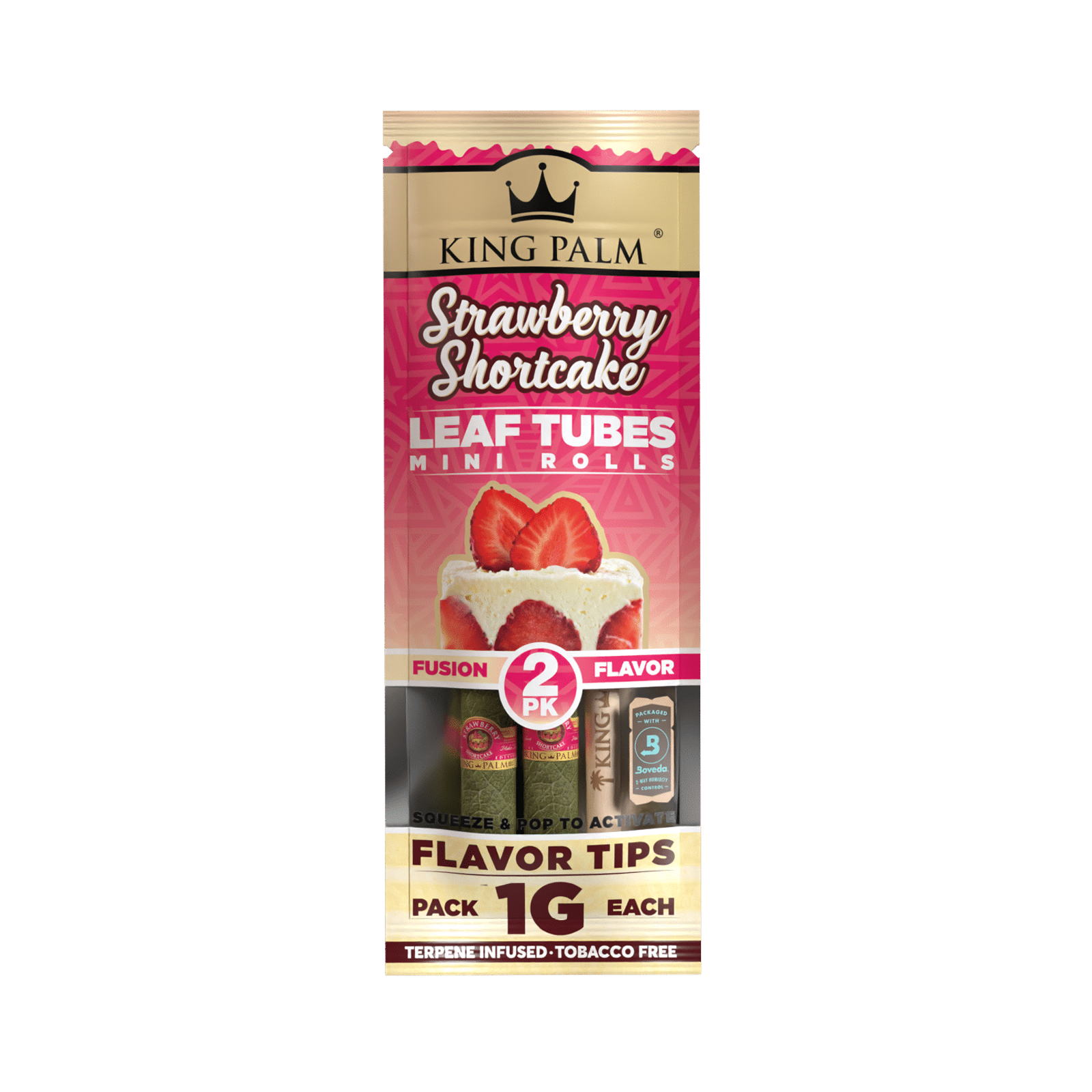 Photograph of product: King Palm Strawberry Shortcake Mini Cones 2 pack