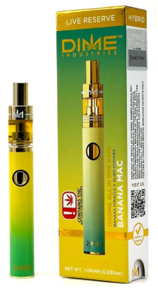 Photograph of product: BANANA MAC 1G LIVE RESIN ALL IN ONE